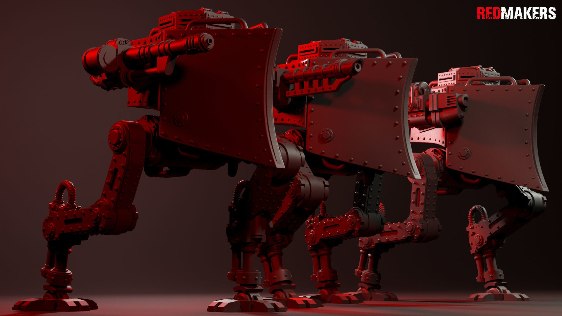 Imperial military force Heavy mech 3D print model_2