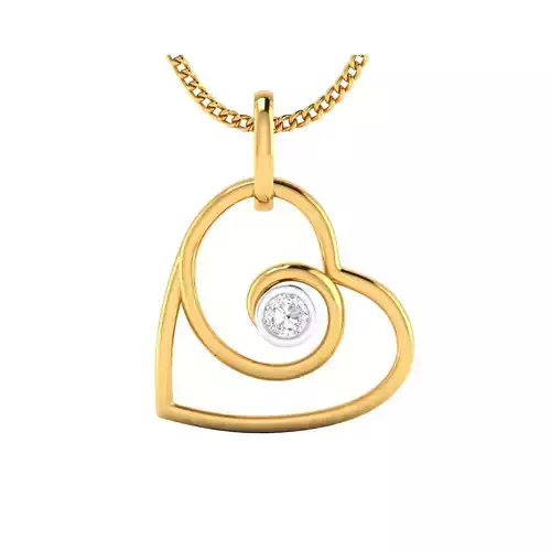 pendant-1013 rose gold pendant with diamond