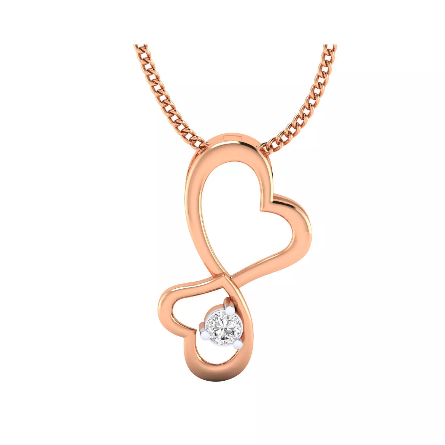 pendant-1011 pendant with diamond 3D print model_0