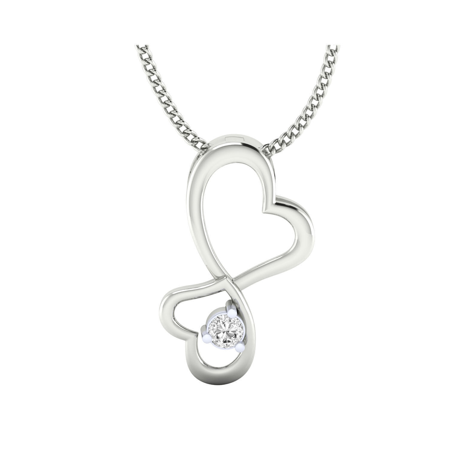 pendant-1011 pendant with diamond 3D print model_5