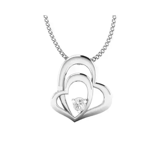 pendant-1010 rose gold pendant with diamond 3D print model