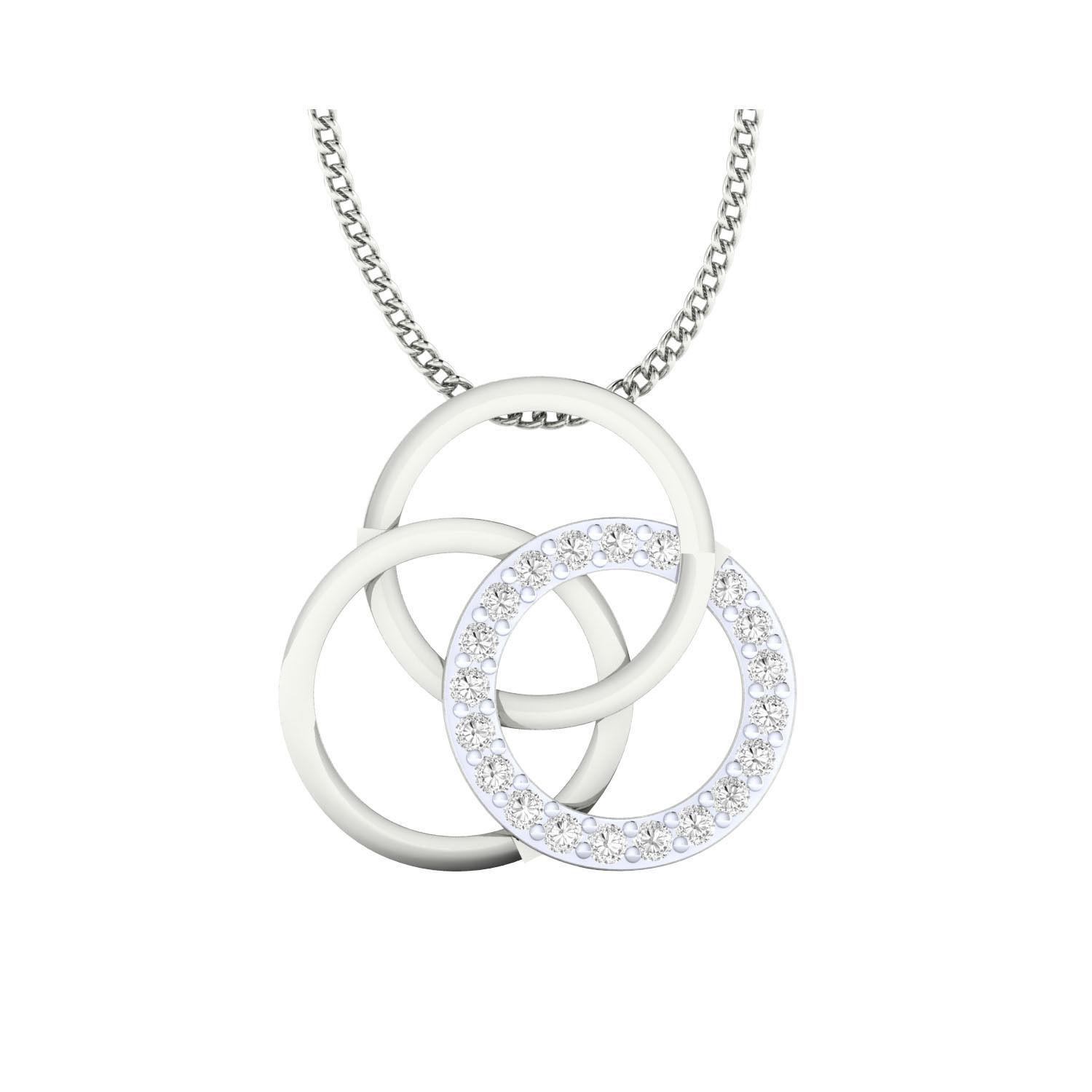 pendant-1005 pendant with diamonds in gold 3D print model_8