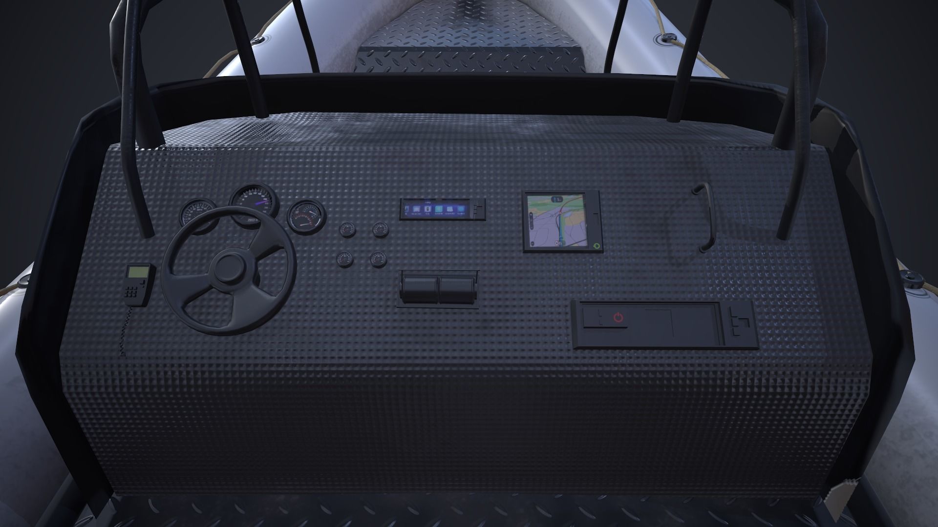 Grand Dinghy Boat Low-poly 3D model_8