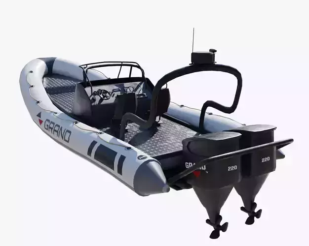 Grand Dinghy Boat Low-poly 3D model
