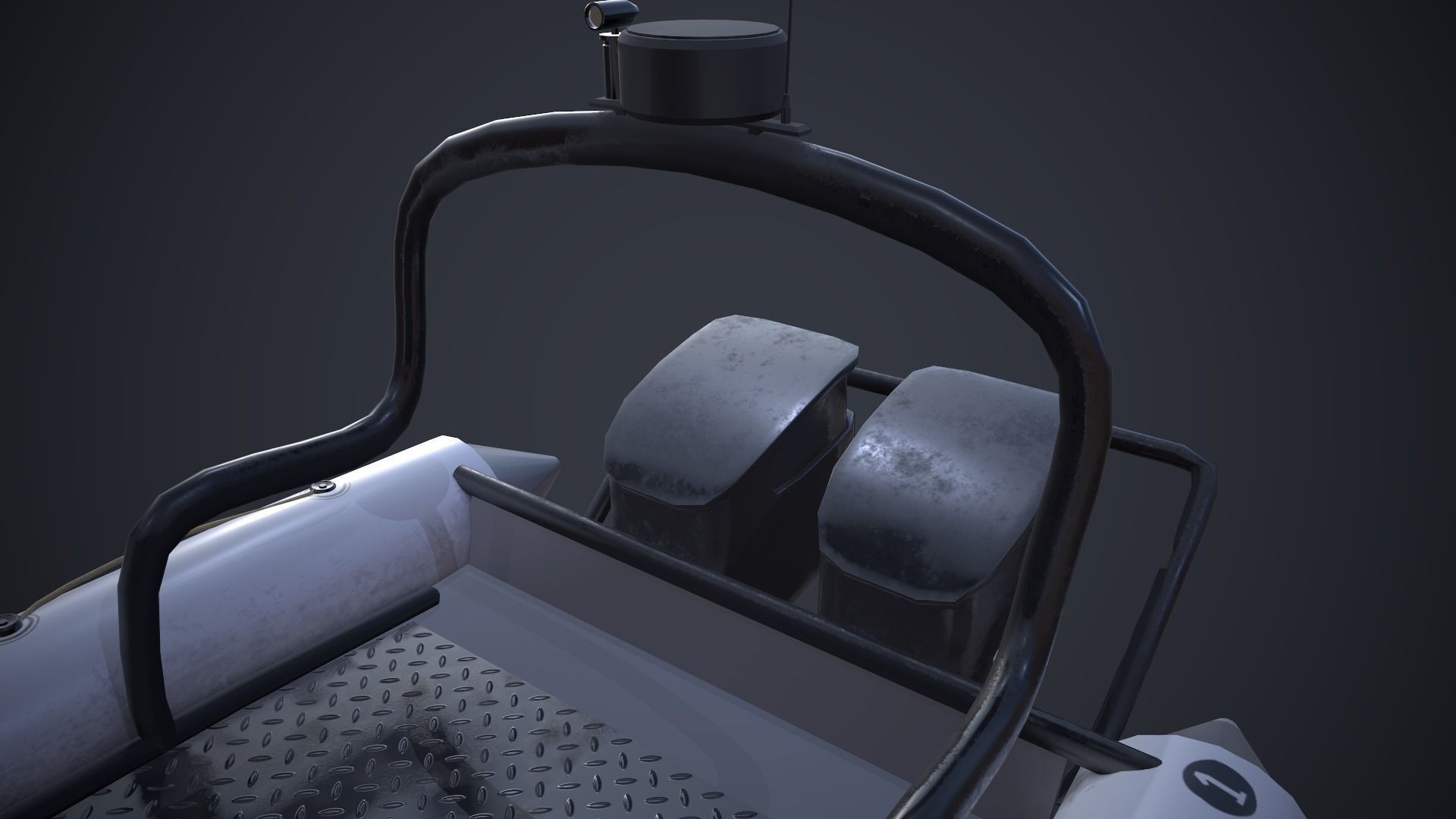 Grand Dinghy Boat Low-poly 3D model_10