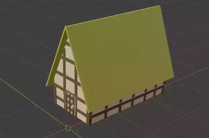 Low Poly House with roof