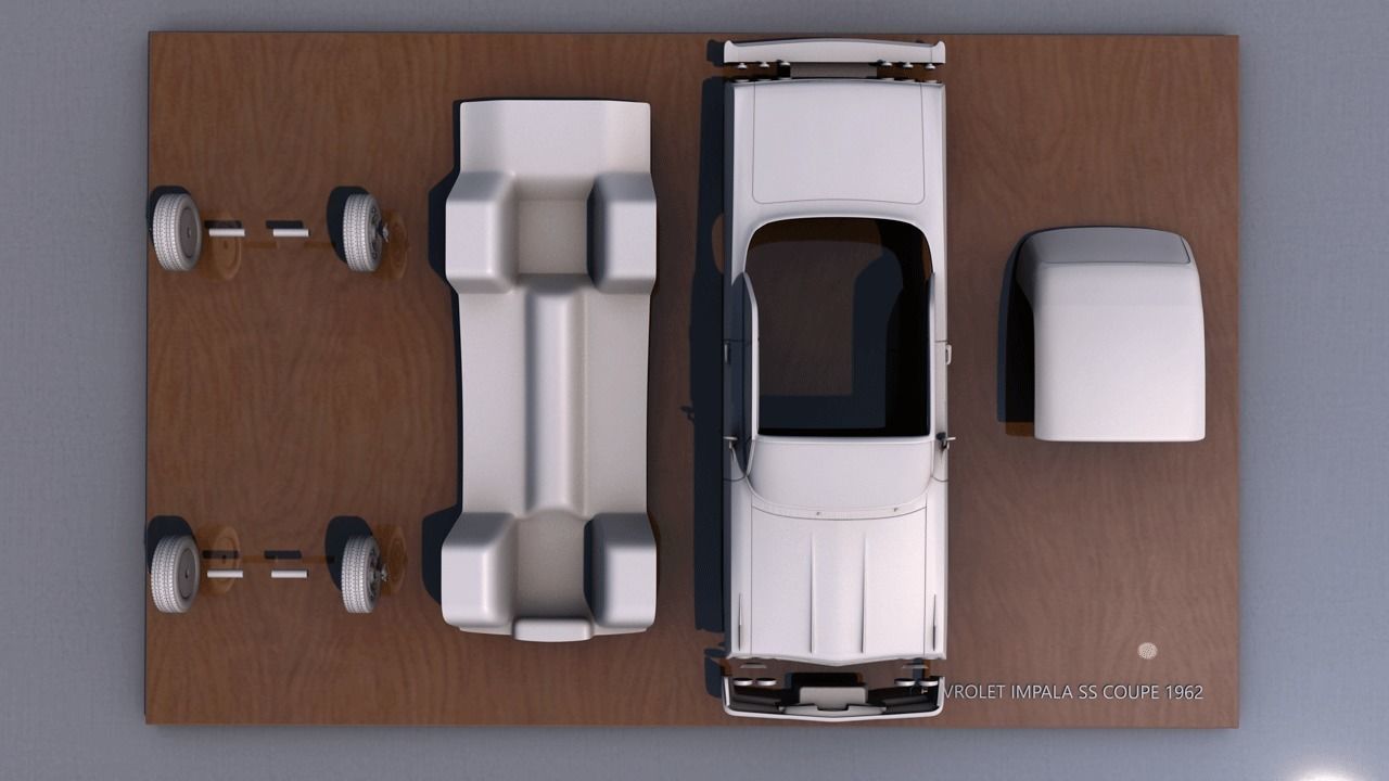 Chevy Impala SS Coupe 1962 3D print model_2