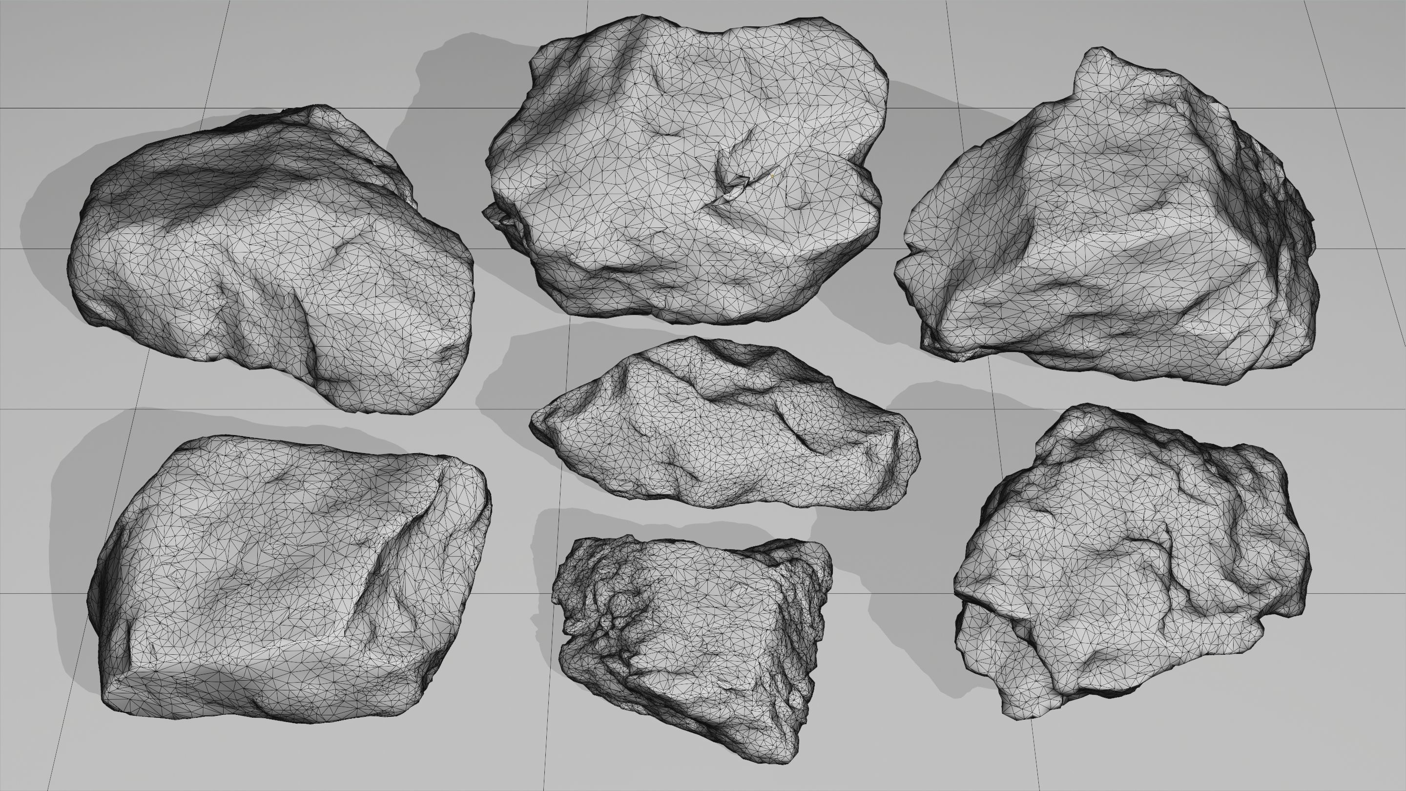 Rock Pack Vol 1-3 Photoscanned Rocks 21 Total Low-poly 3D model_6