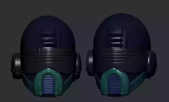 helmet high poly sculpt 3d printable