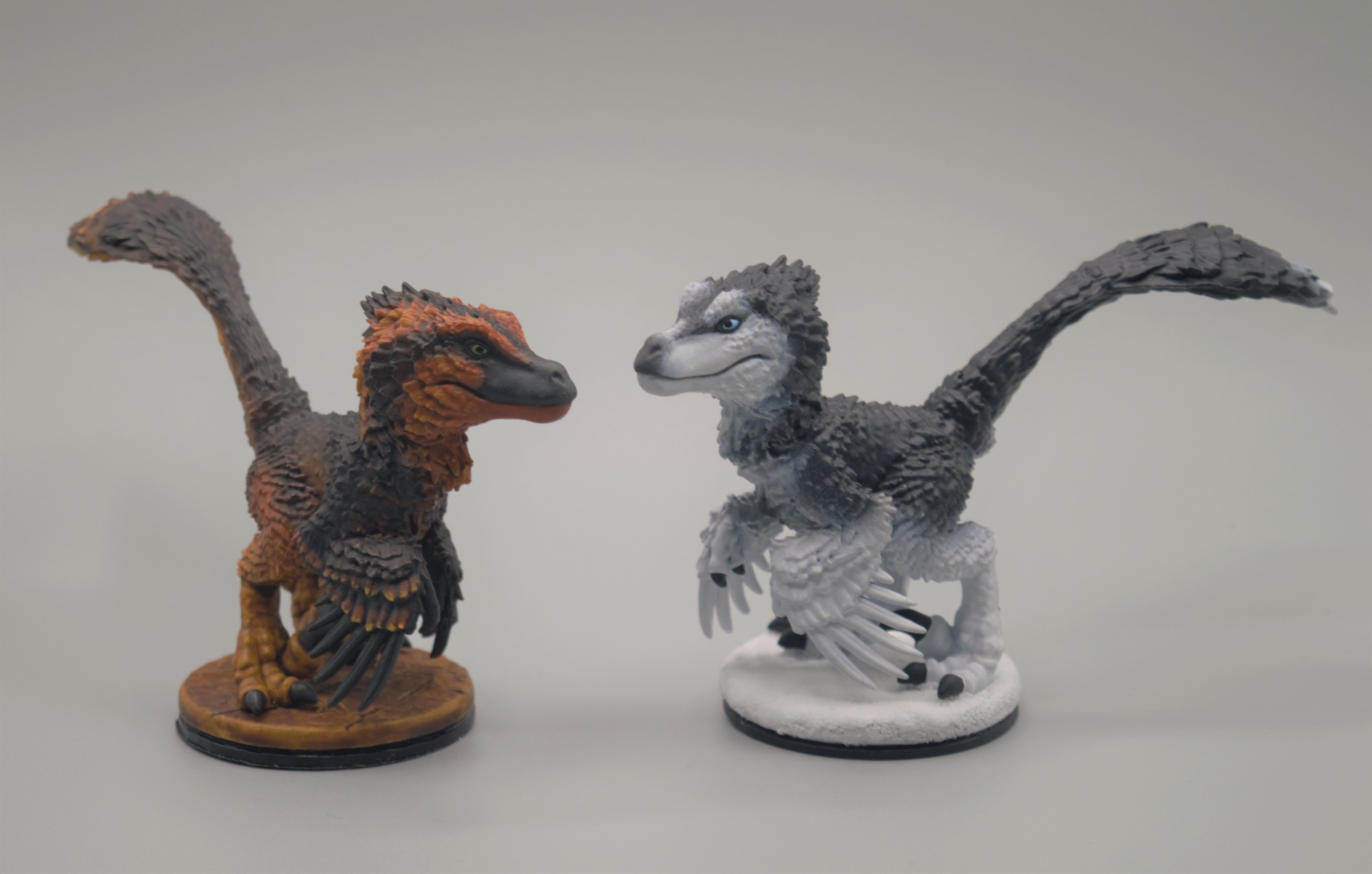 Chibi feathered velociraptor STL for printing 3D model_2