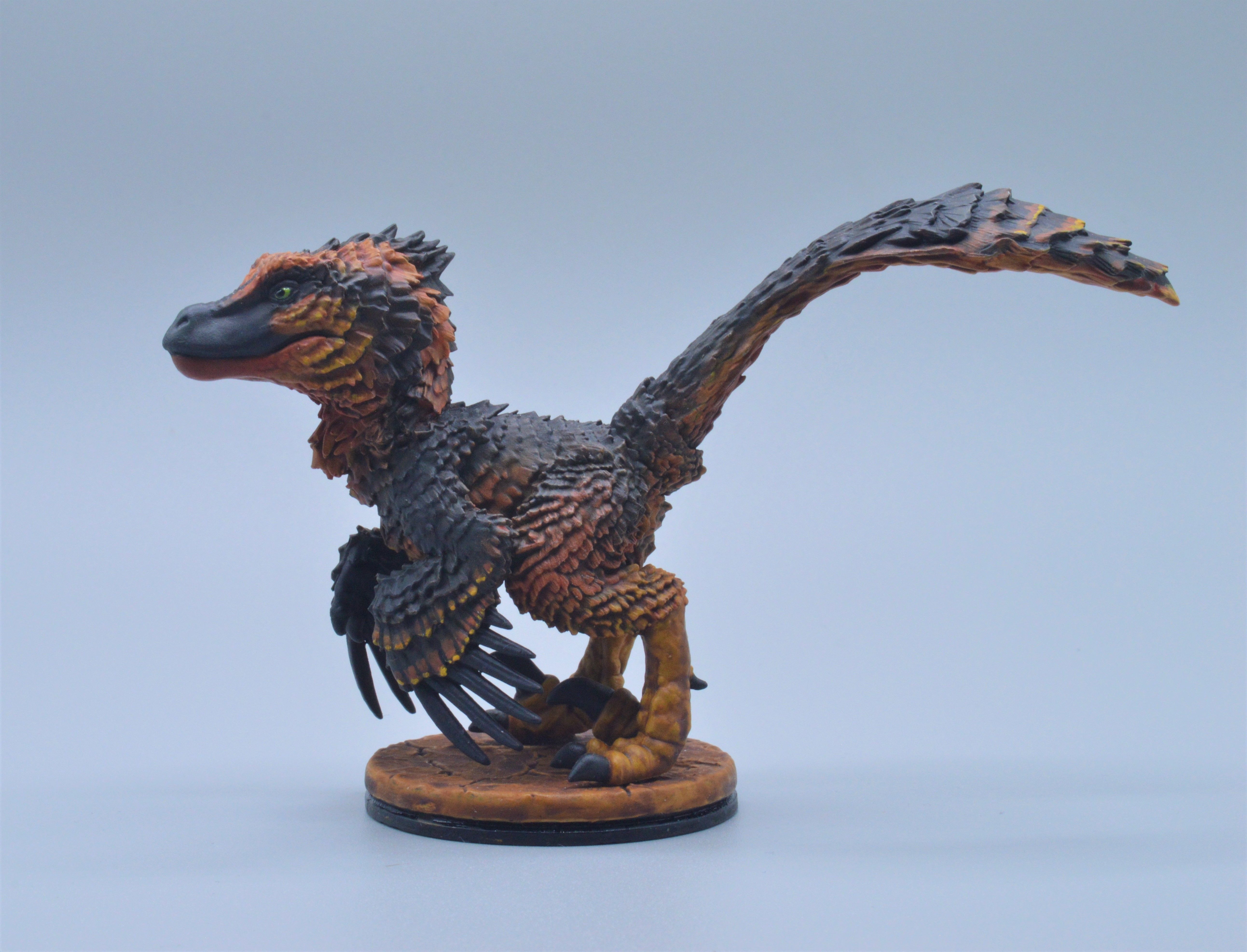 Chibi feathered velociraptor STL for printing 3D model_6