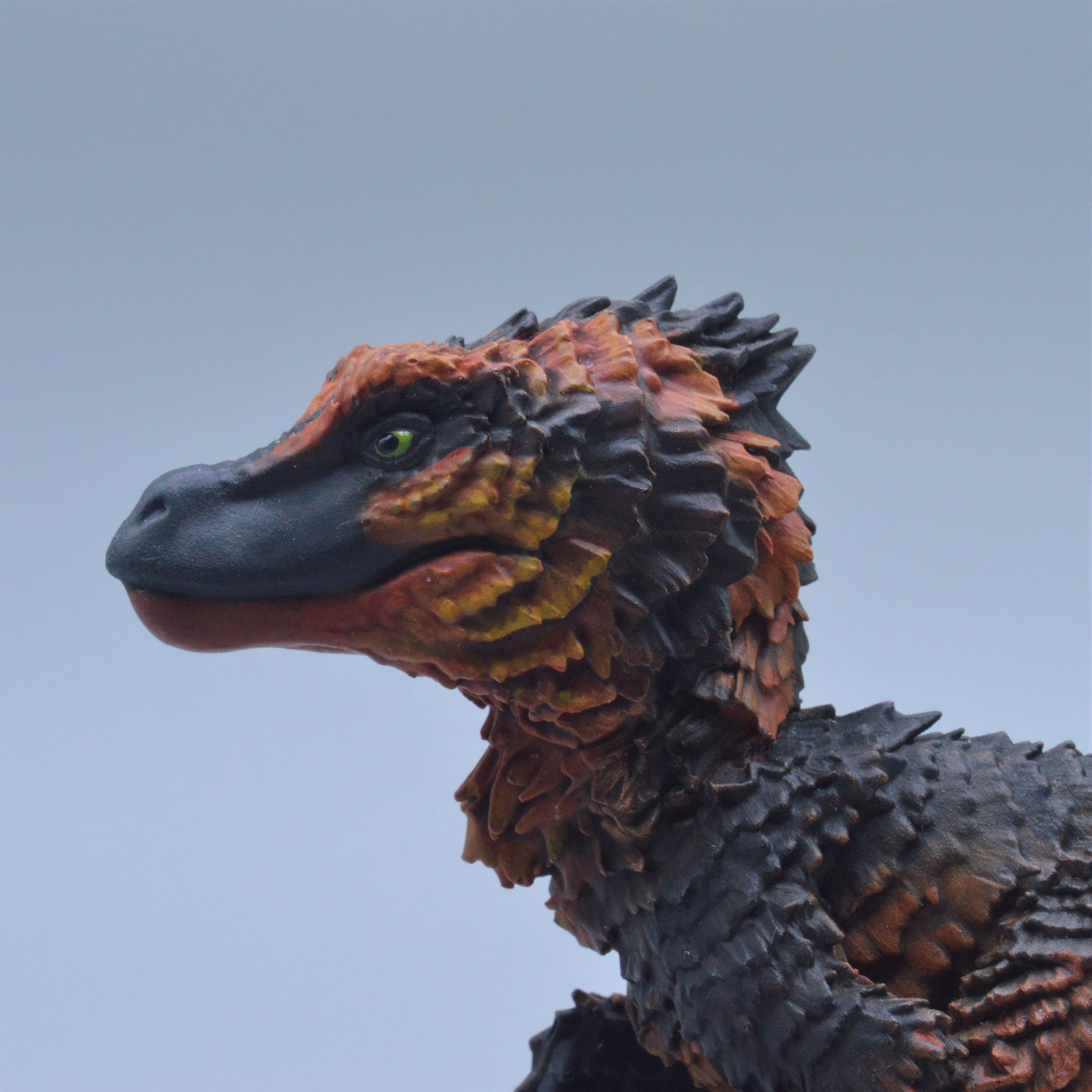 Chibi feathered velociraptor STL for printing 3D model_5