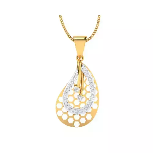 pendant-1049 rose gold pendant with diamonds