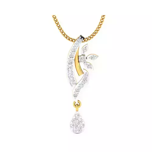 pendant-1048 rose gold diamond pendant