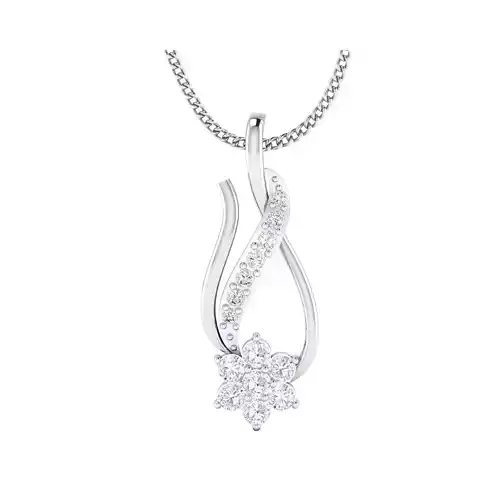 pendant-1047 rose gold pendant with diamonds