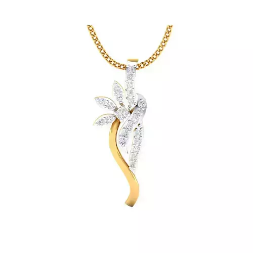 pendant-1046 rose gold pendant with diamonds