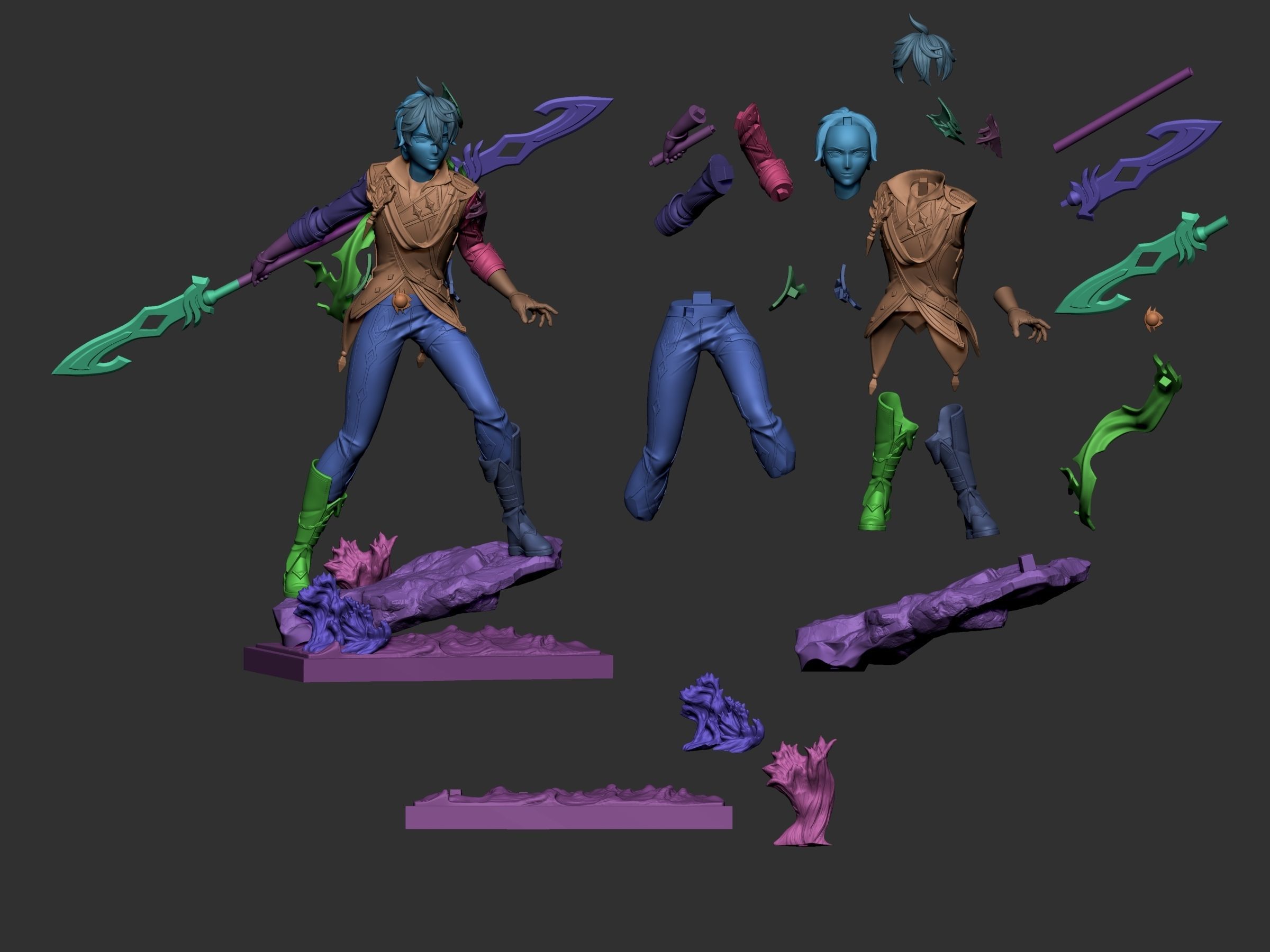 Genshin impact - Childe 3D print model_6