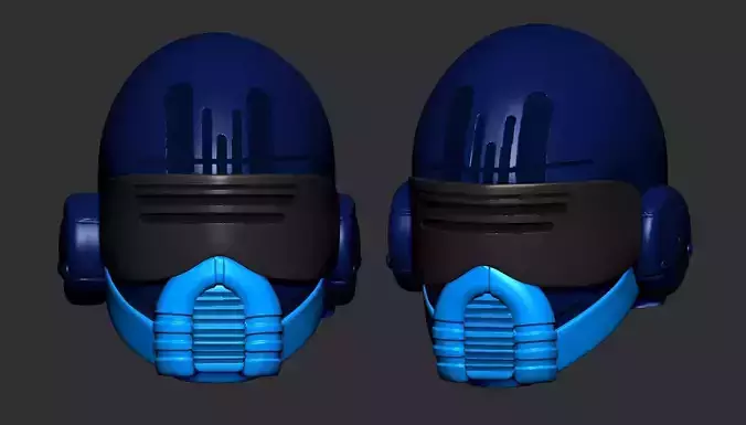helmet high poly sculpt 3d printable