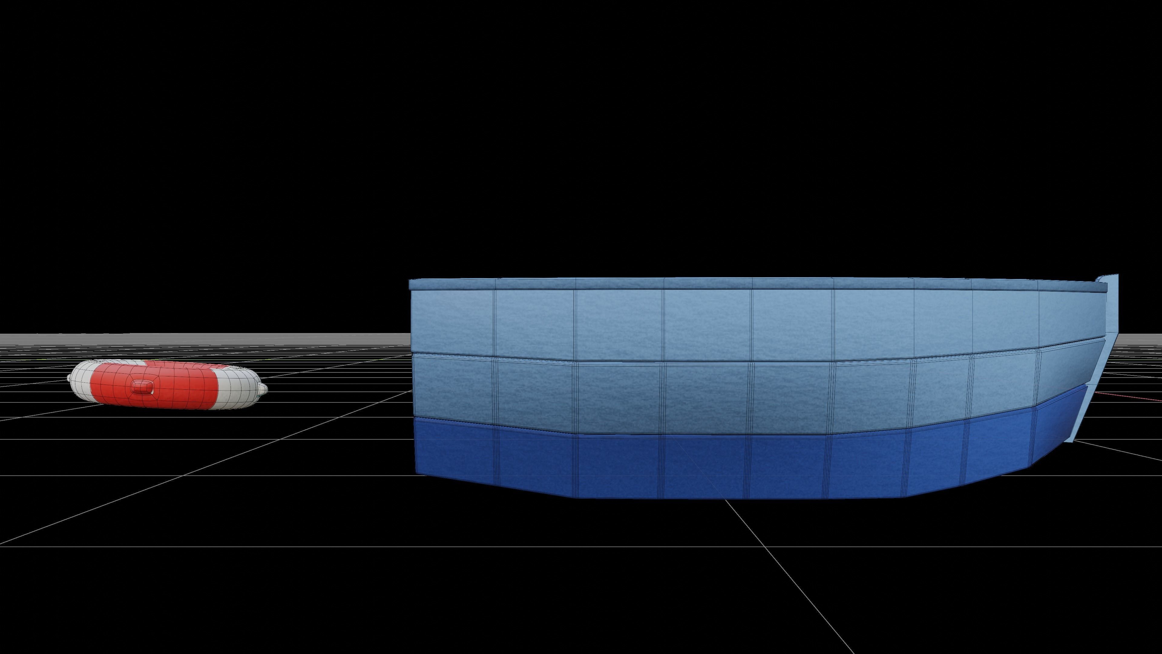 Cartoon boat Free low-poly 3D model_5