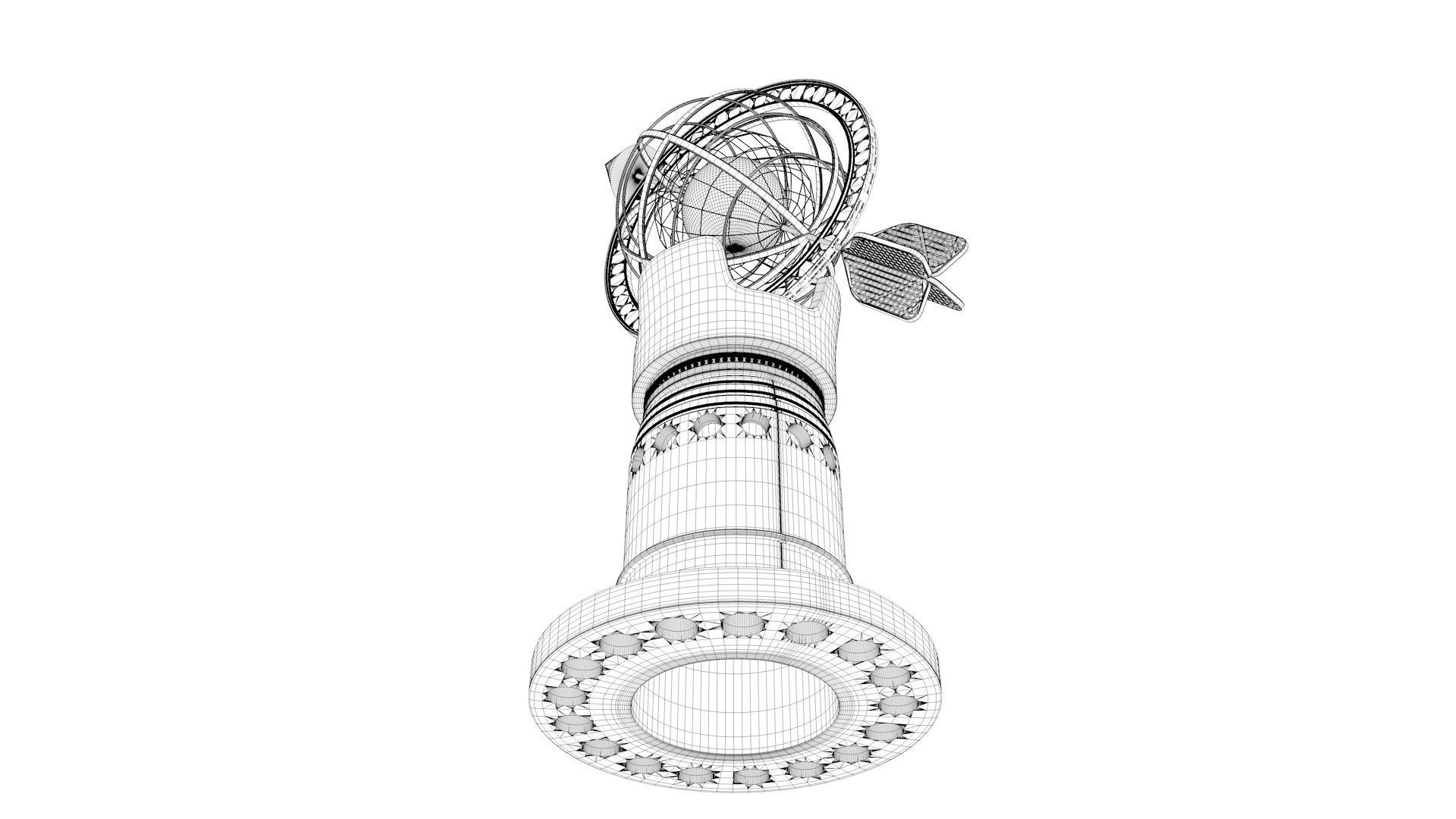 Gold World Accessory 3D model_7