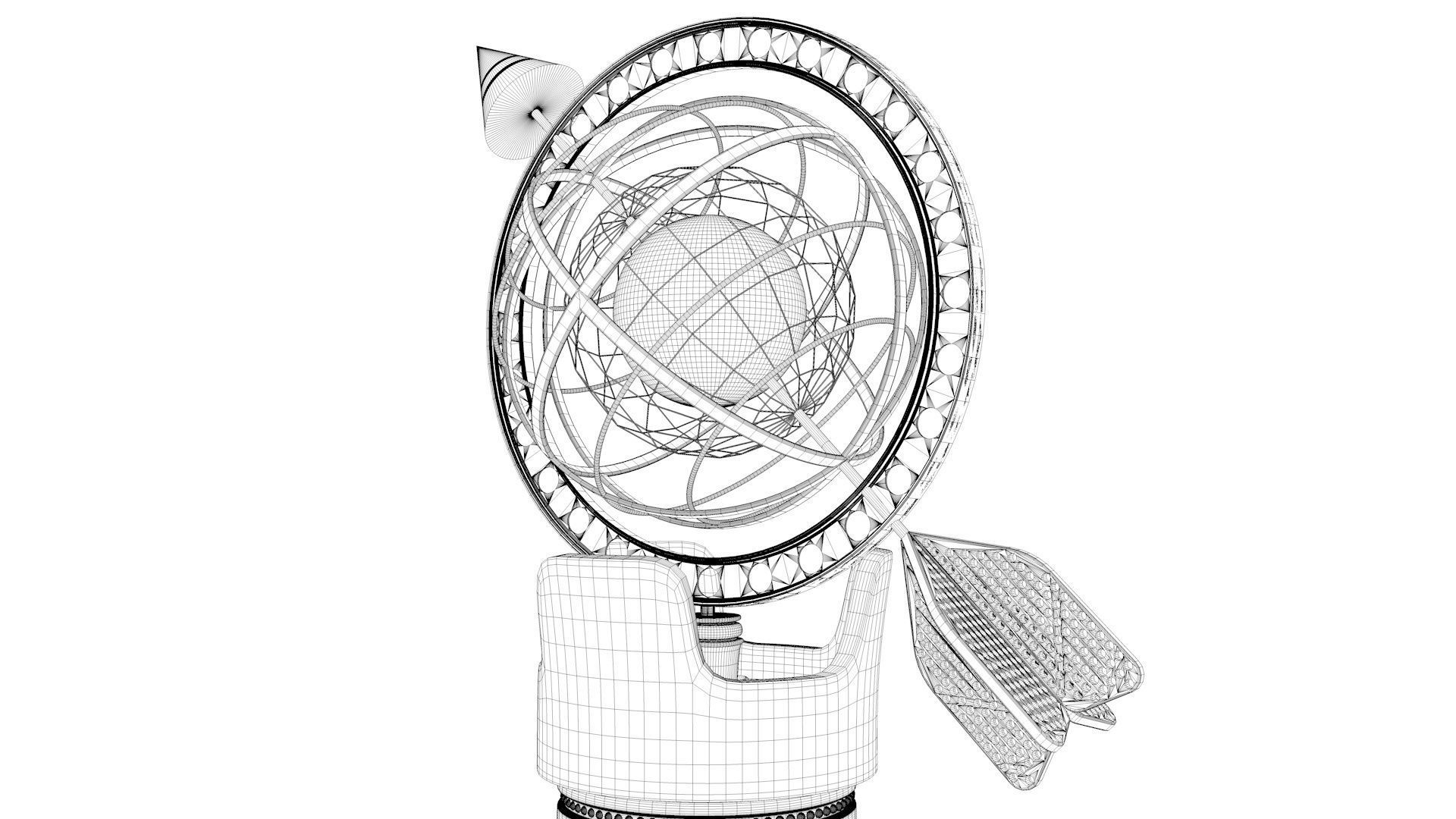 Gold World Accessory 3D model_4