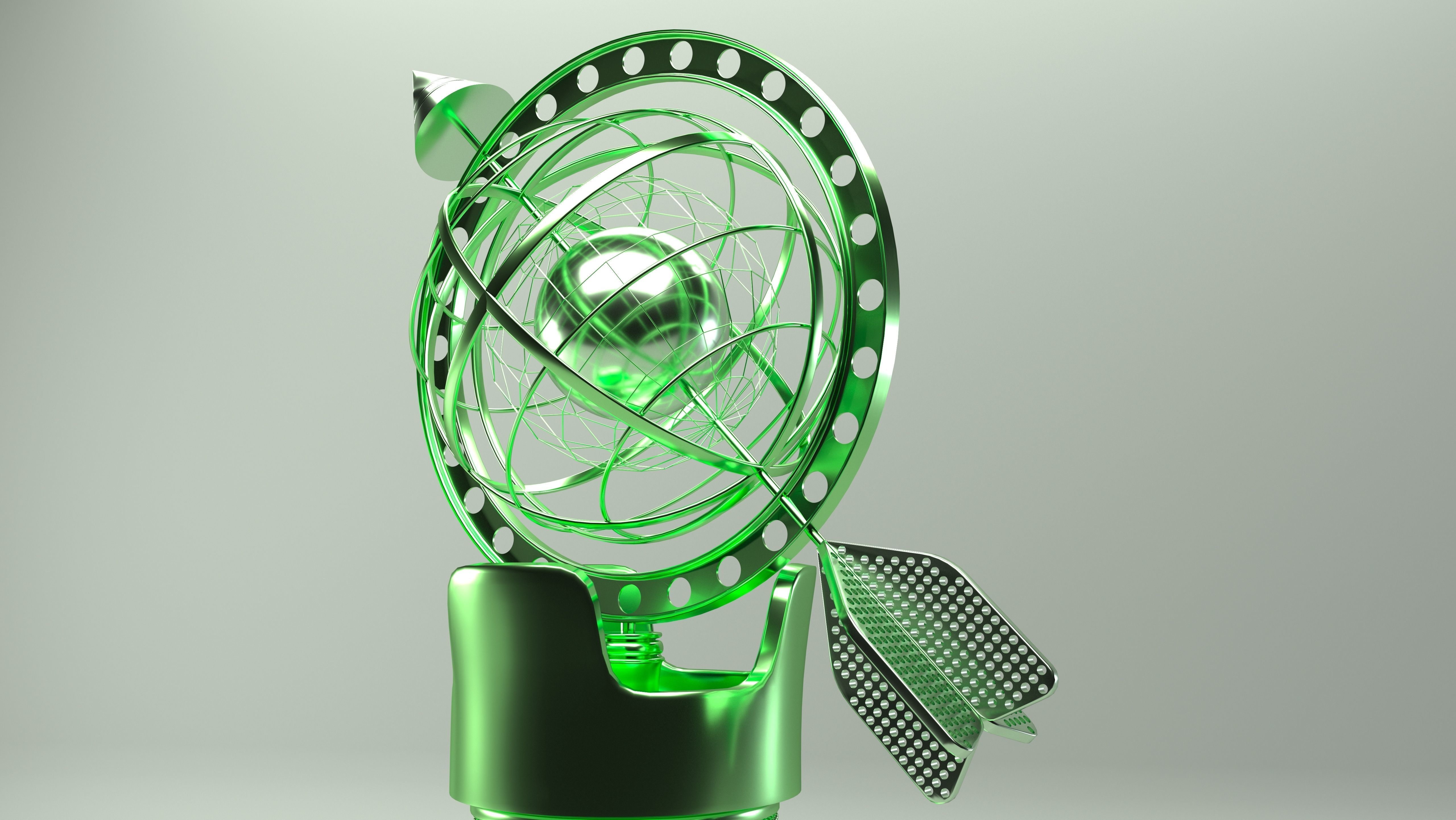 Gold World Accessory 3D model_2