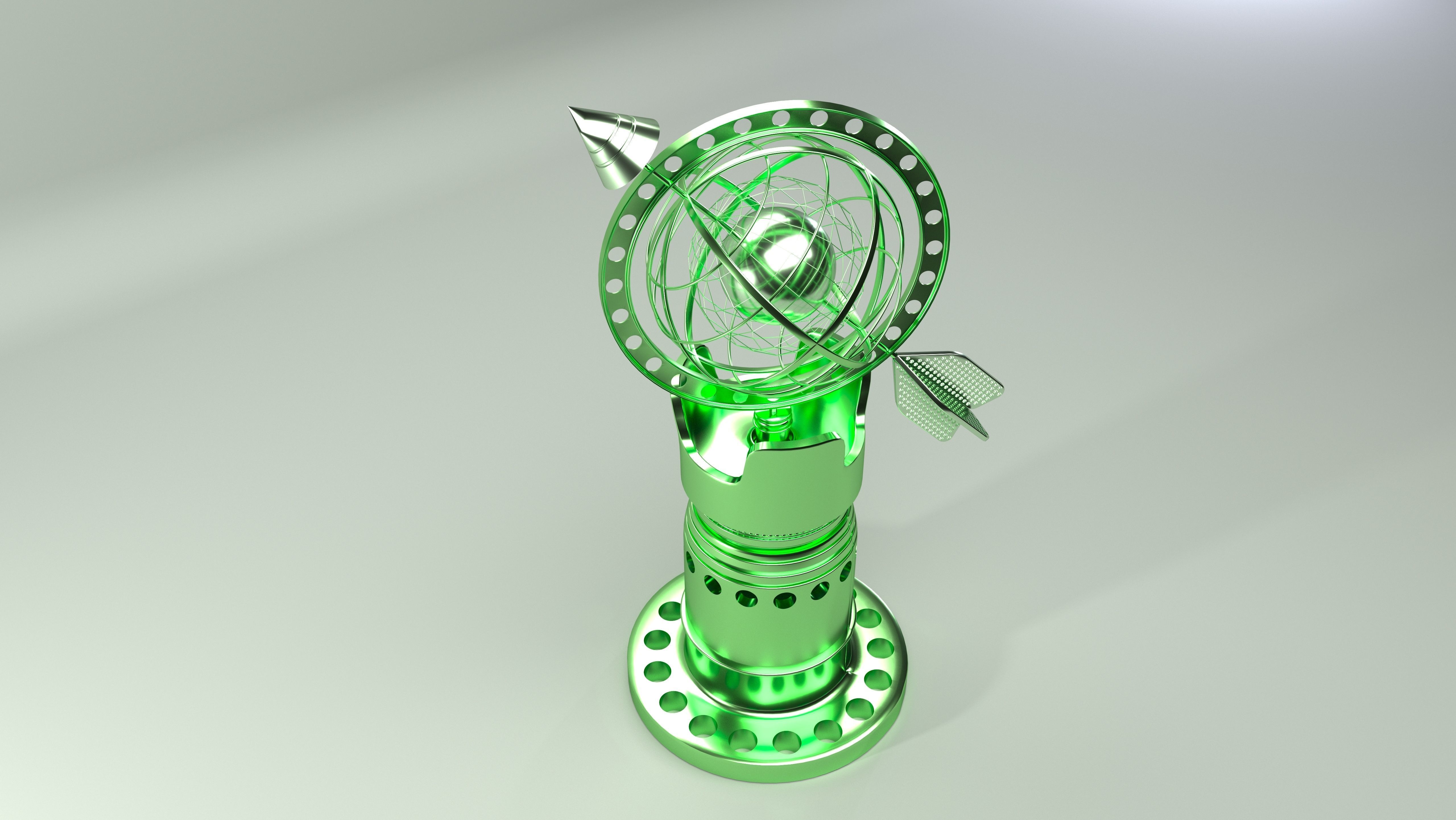 Gold World Accessory 3D model_1