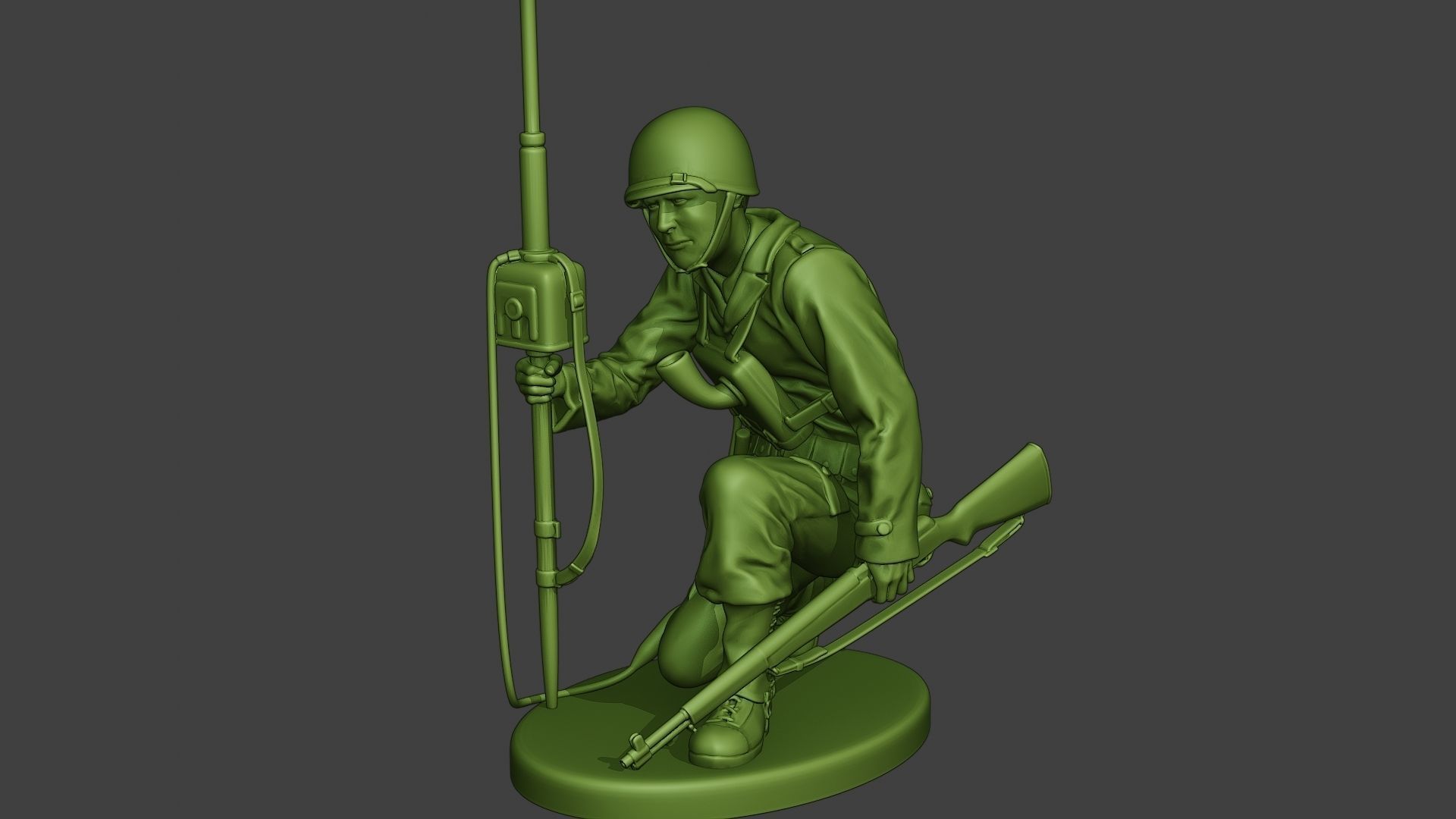 American engineer soldiers ww2 A9 Pack 3D Model Collection_18