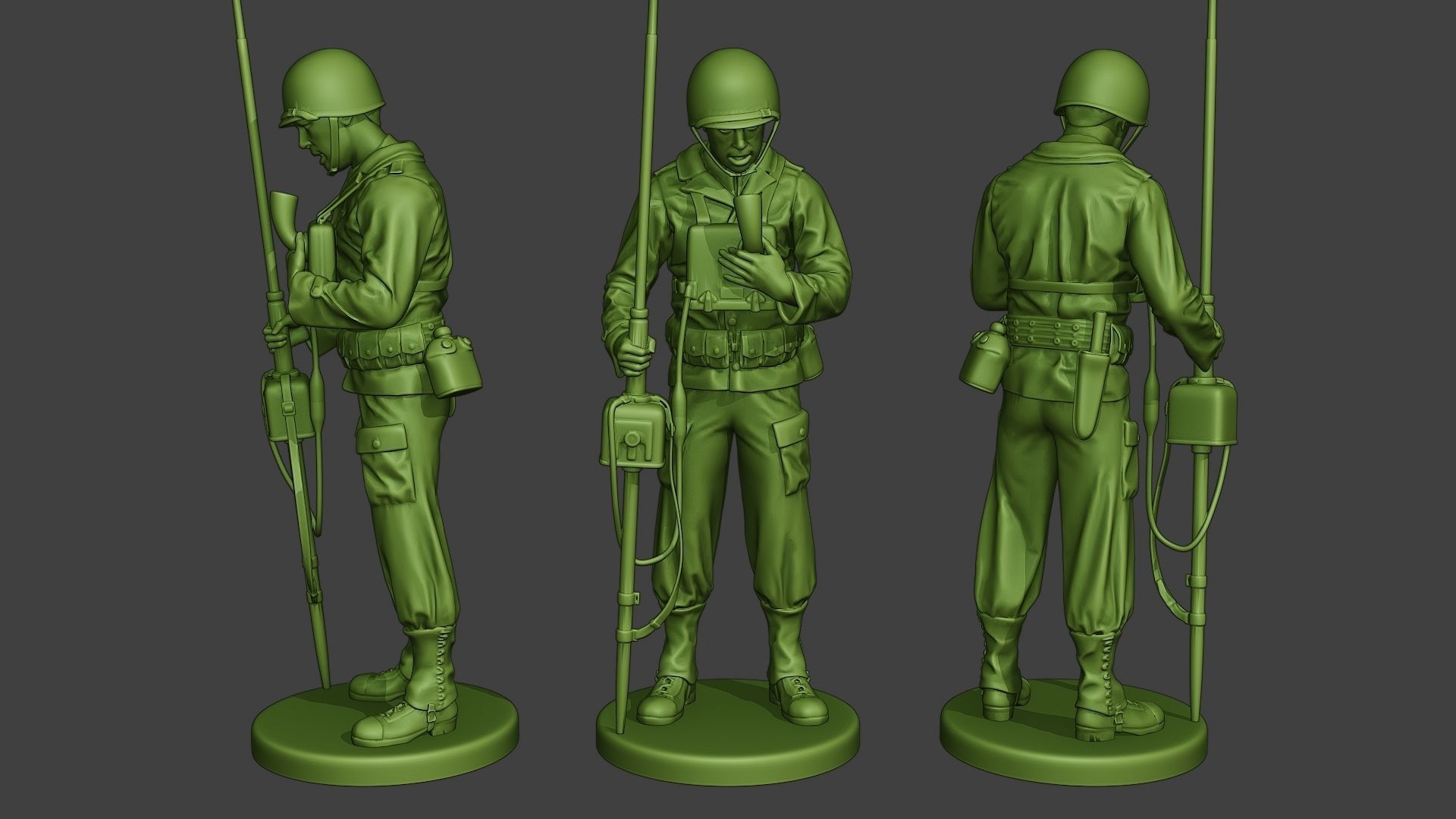 American engineer soldiers ww2 A9 Pack 3D Model Collection_1