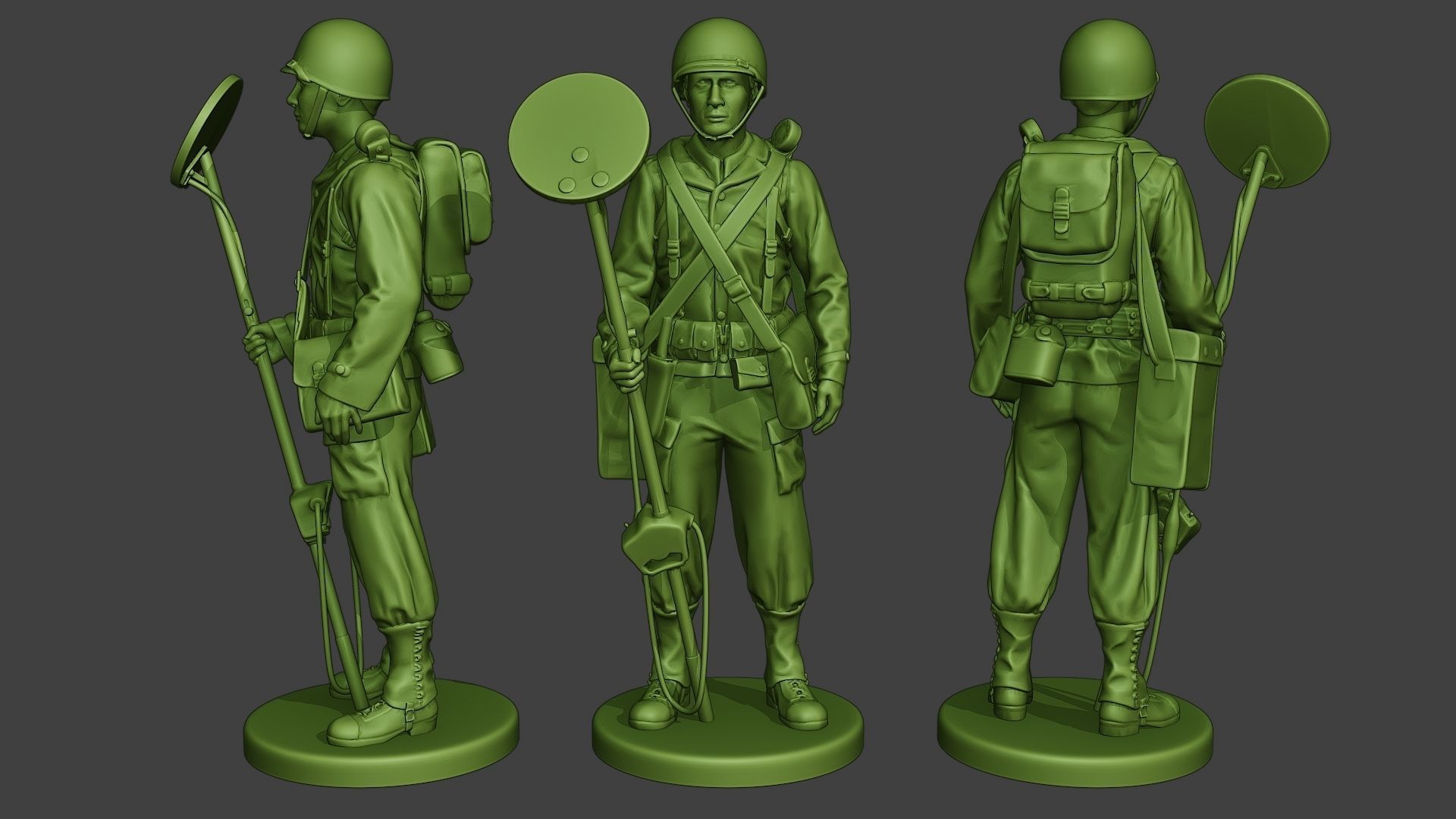 American engineer soldiers ww2 A9 Pack 3D Model Collection_6