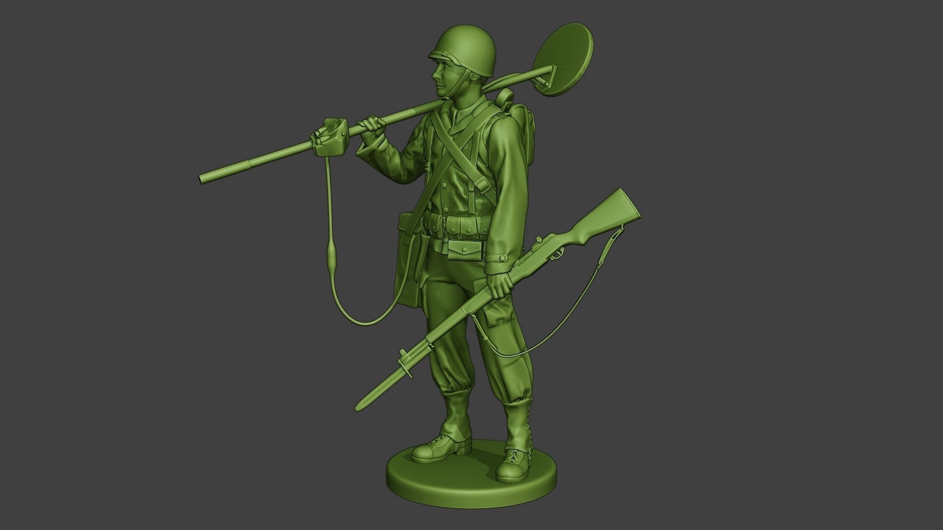 American engineer soldiers ww2 A9 Pack 3D Model Collection_21
