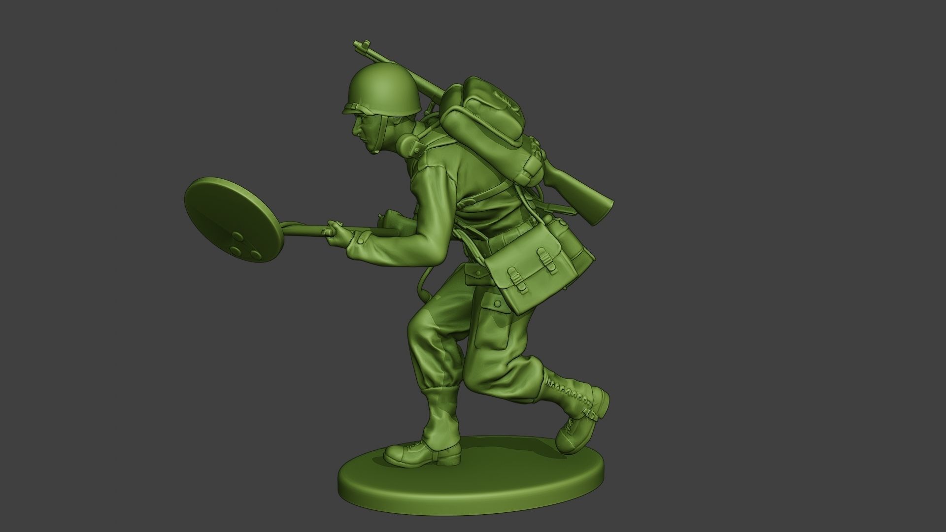 American engineer soldiers ww2 A9 Pack 3D Model Collection_15