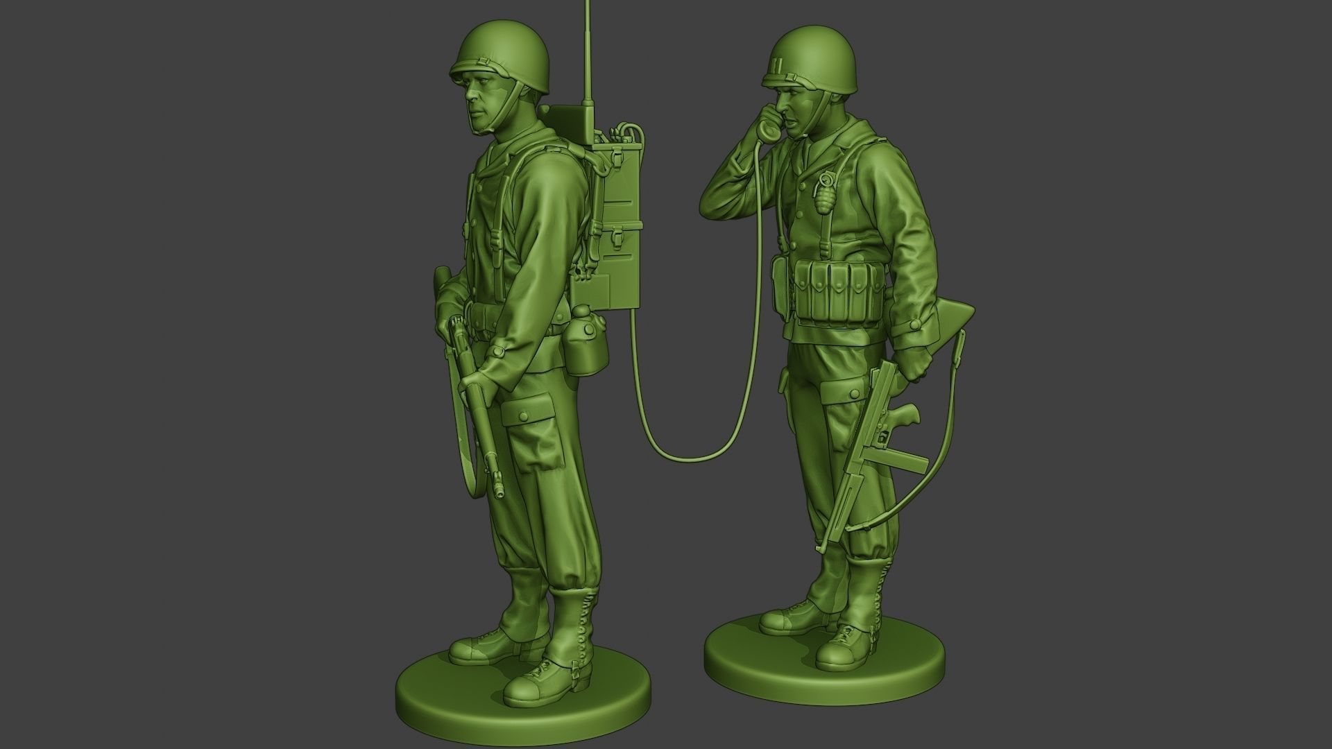 American engineer soldiers ww2 A9 Pack 3D Model Collection_22