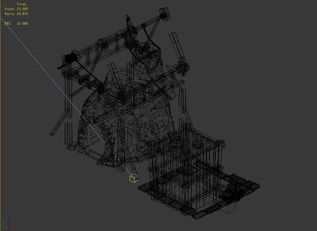 Blacksmith-Furnace-Furnace wooden structure with fire in it 3D model_3