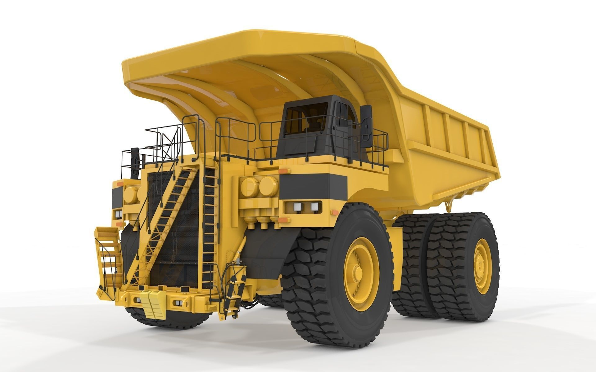 Mining Excavator and Truck 2 3D Model Collection_12