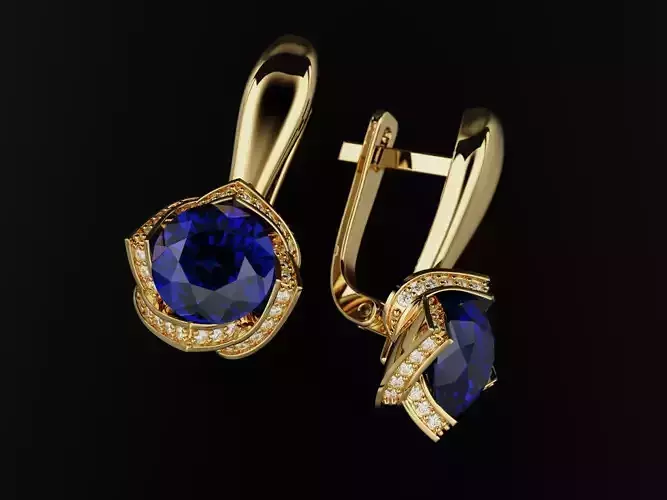 Earrings 160920 3D print model