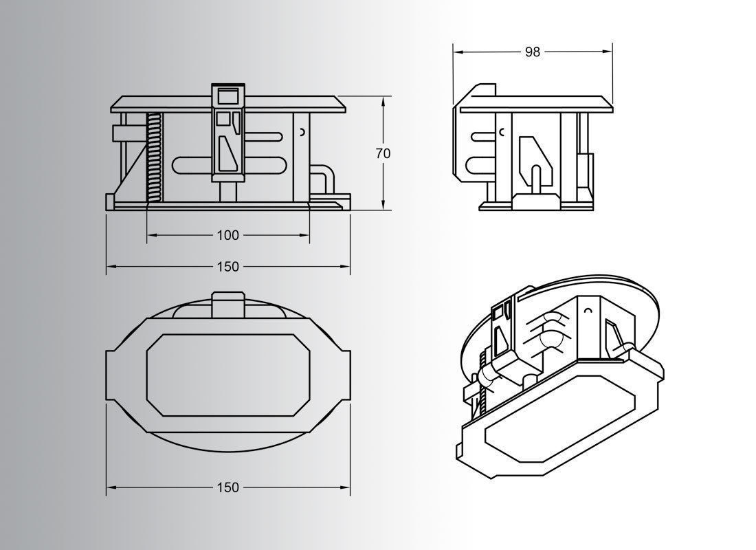 Spaceship Table 3D print model_6