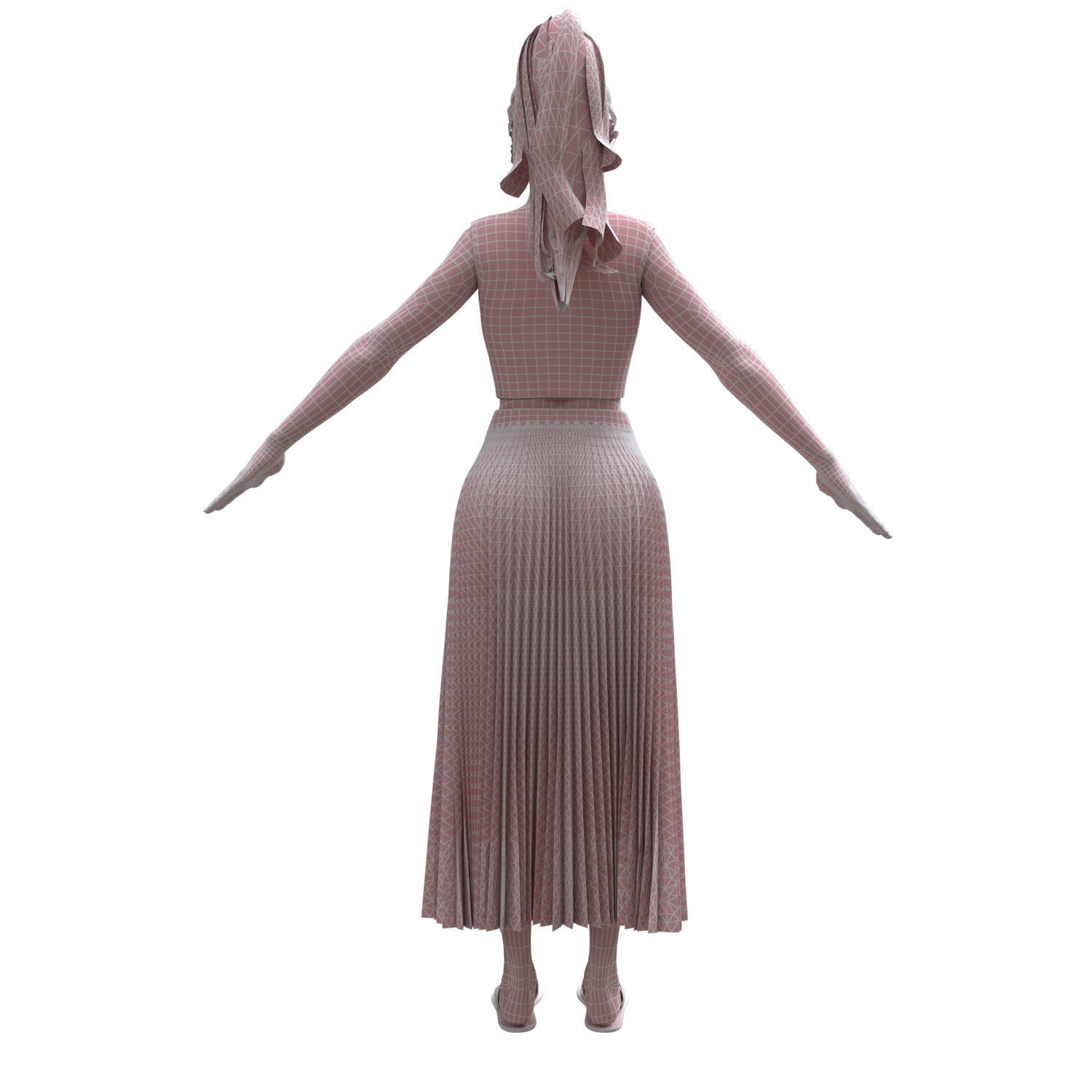 3d realistic female character 3D model_12