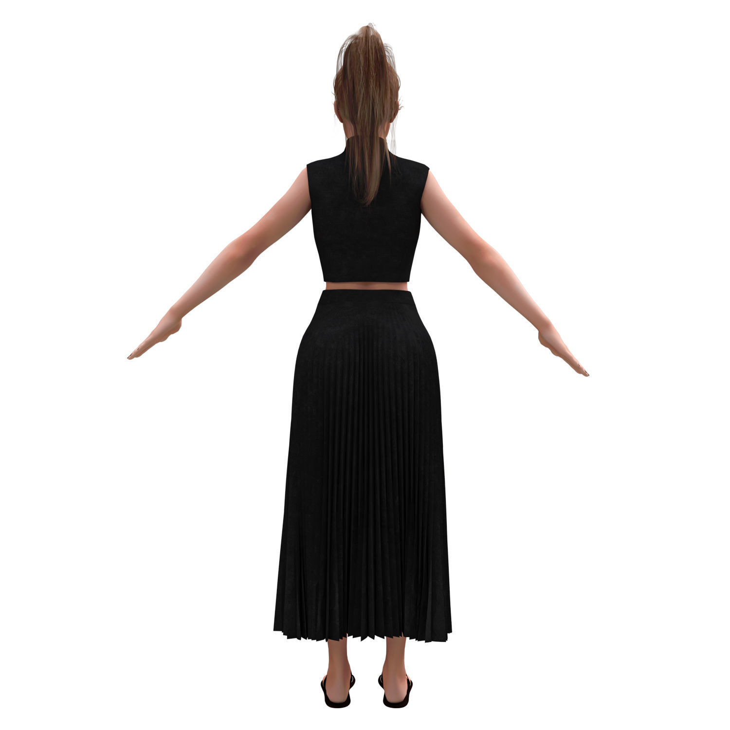 3d realistic female character 3D model_6