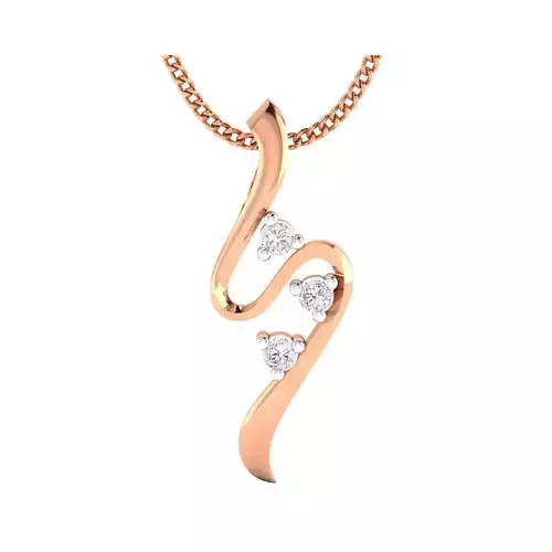 pendant-1058 rose gold pendant with diamonds