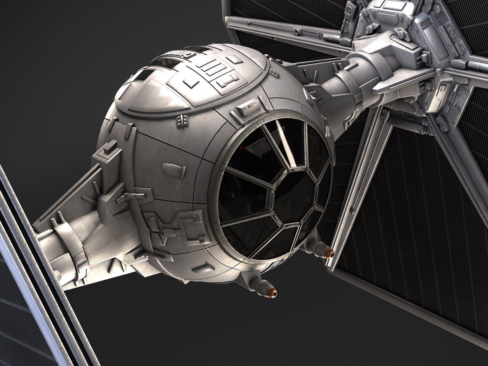 Star Wars Tie Fighter with Interior 3D model_5