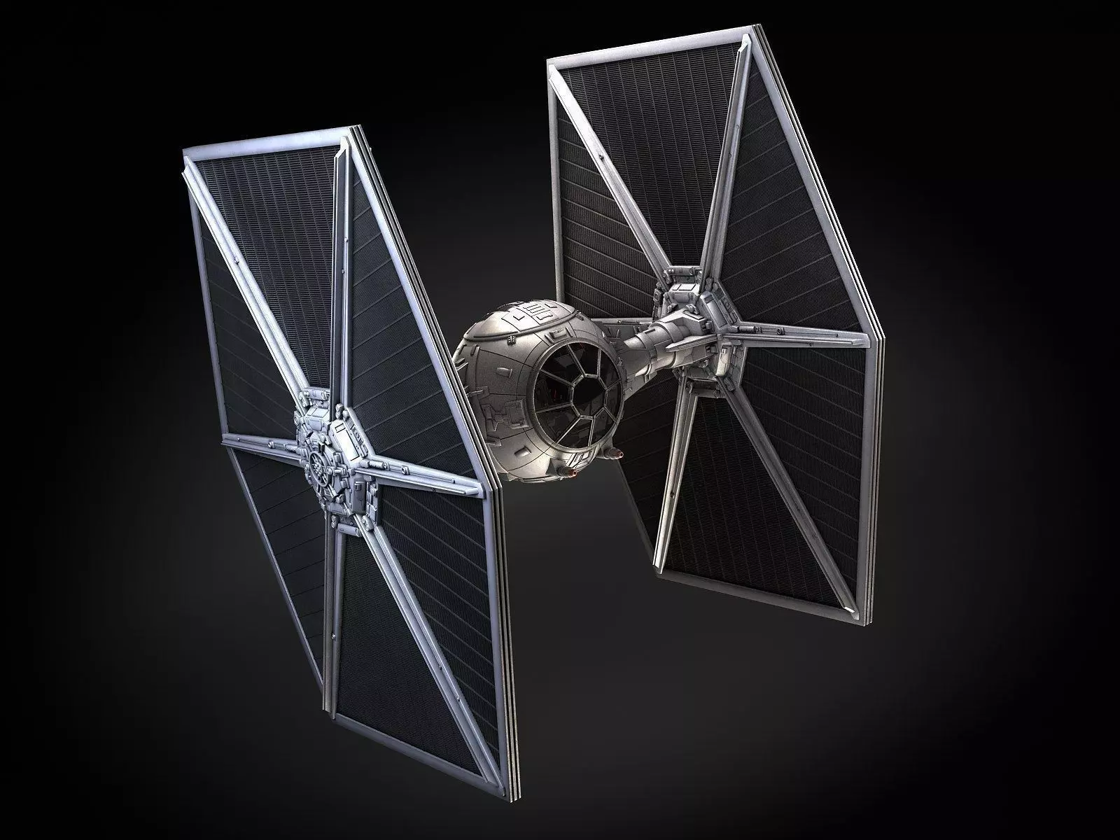 Star Wars Tie Fighter with Interior 3D model_0