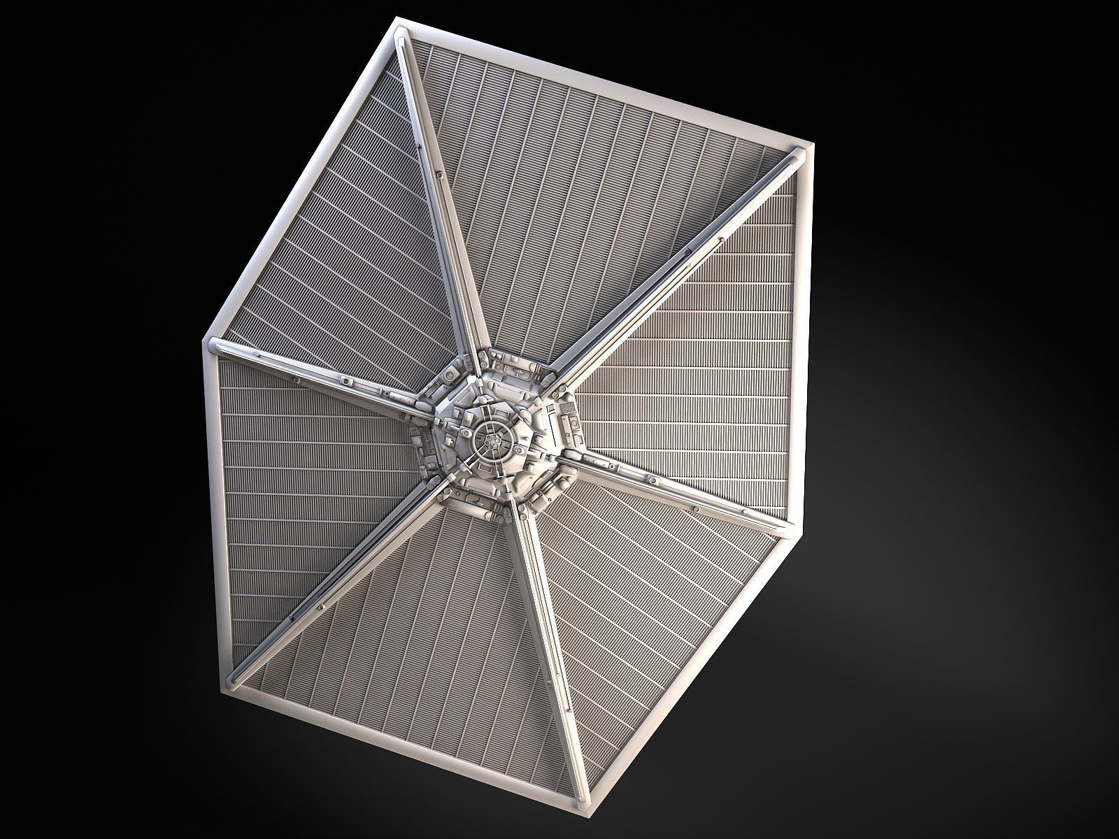 Star Wars Tie Fighter with Interior 3D model_12