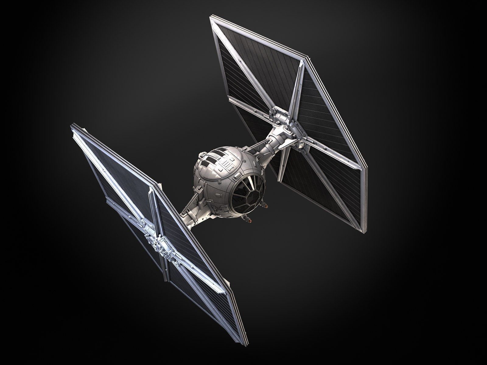 Star Wars Tie Fighter with Interior 3D model_1
