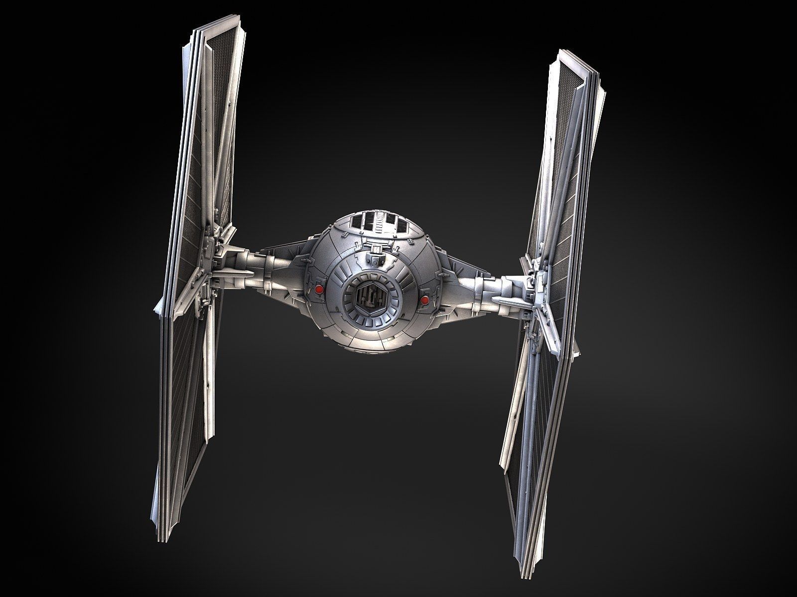 Star Wars Tie Fighter with Interior 3D model_3