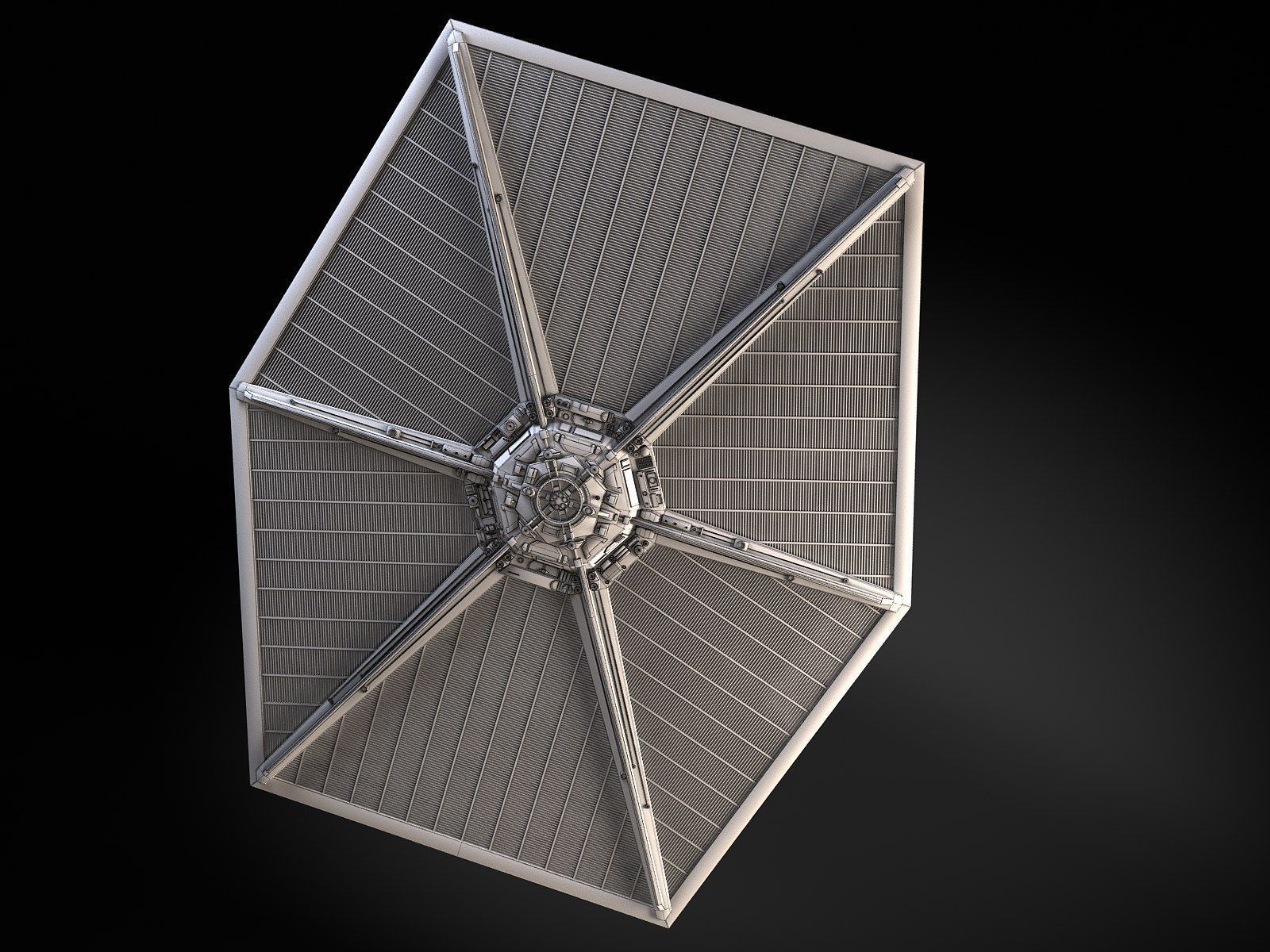 Star Wars Tie Fighter with Interior 3D model_16