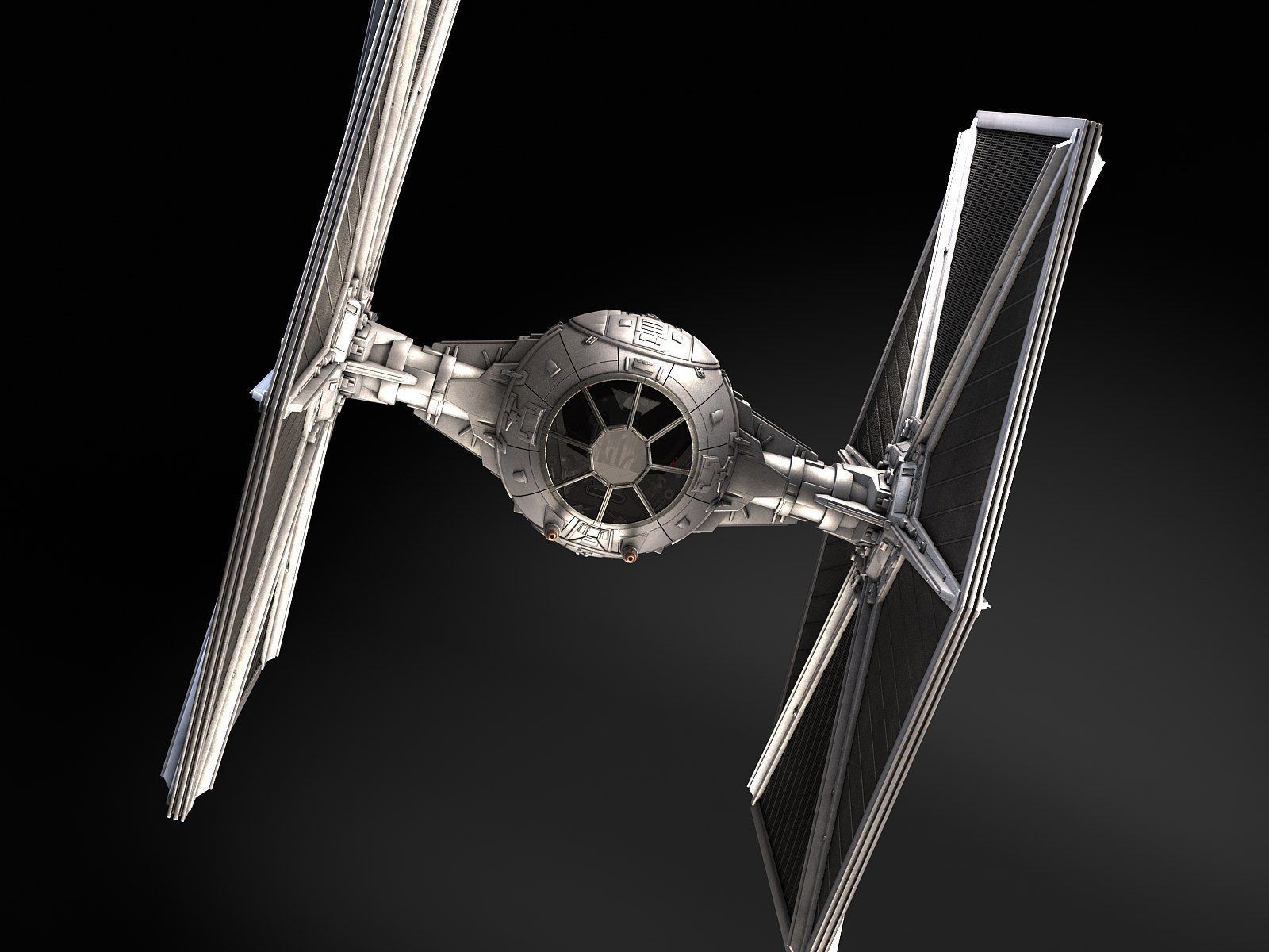 Star Wars Tie Fighter with Interior 3D model_2