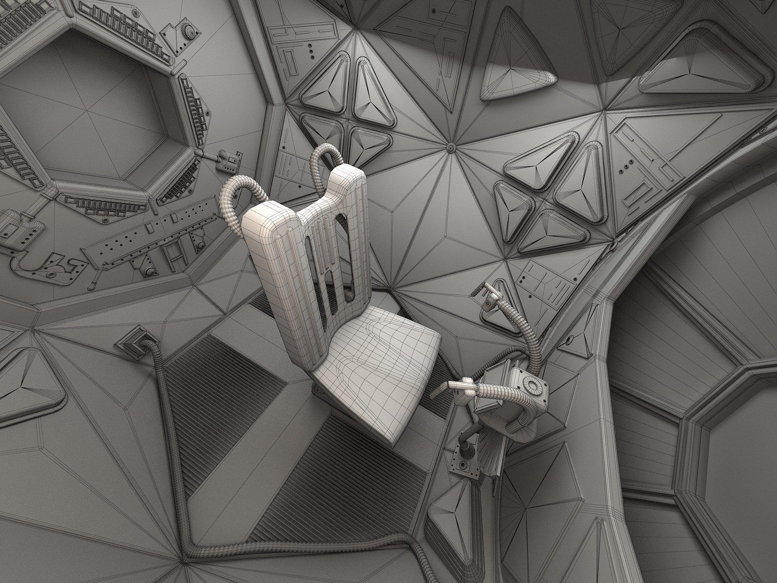 Star Wars Tie Fighter with Interior 3D model_18
