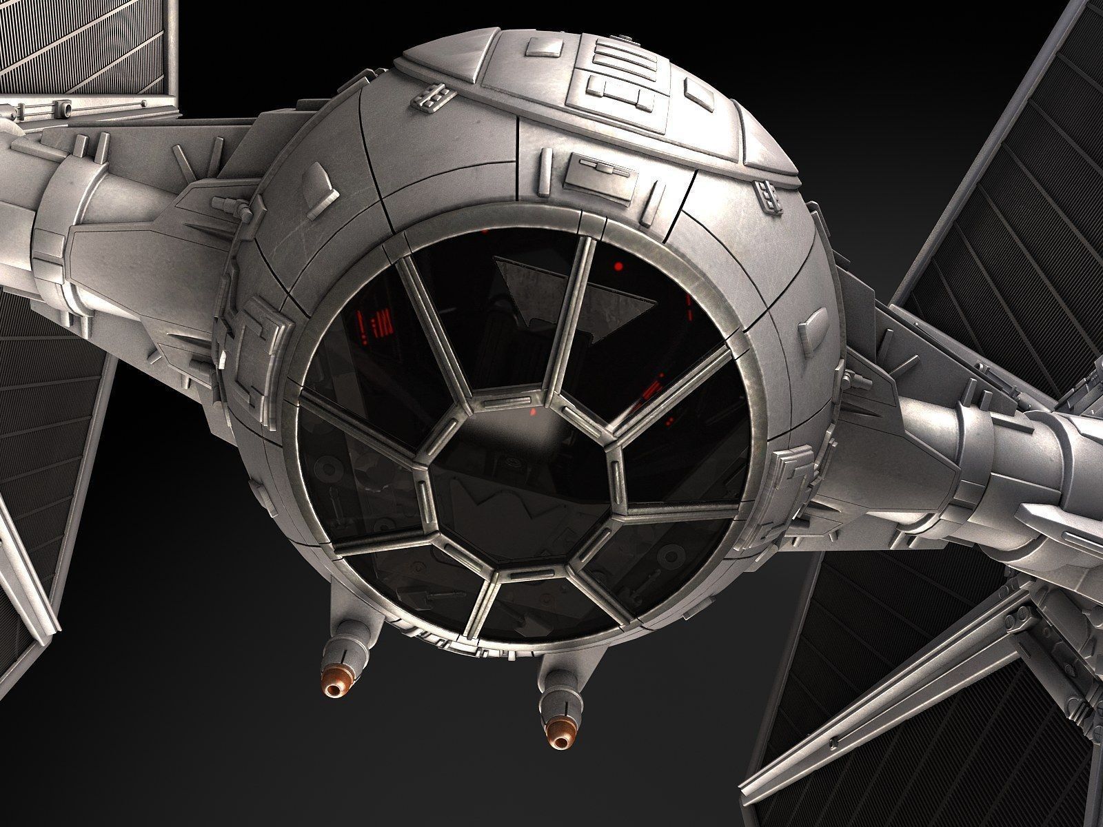 Star Wars Tie Fighter with Interior 3D model_11