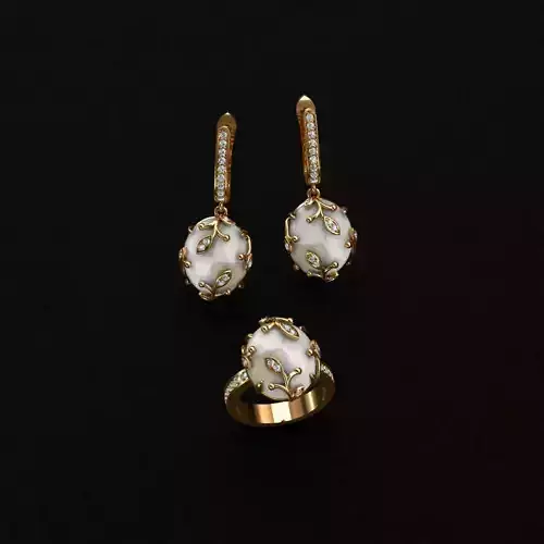 Ring and Earrings  3D print model